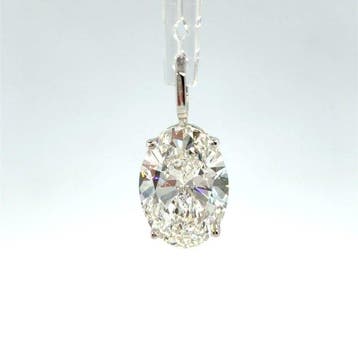 Zonder minimumprijs - Hanger - 14 karaat Witgoud - 5.01ct.