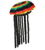 Rasta Muts Gekleurd Met Dreadlocks, Verzenden, Nieuw