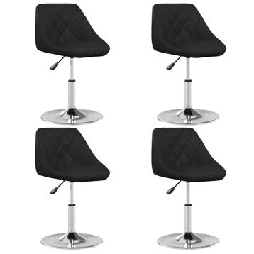 vidaXL Eetkamerstoelen 4 st kunstleer zwart, Verzenden, Nieuw
