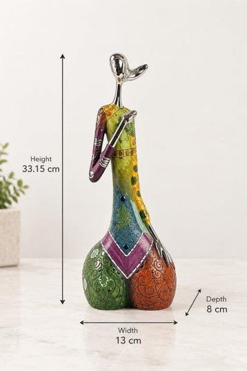 sculptuur, Handcrafted Abstract Figurine Multi-Color Finish