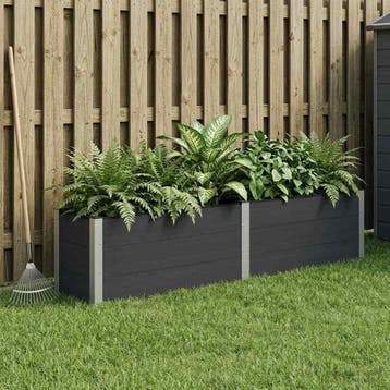 vidaXL Verhoogde plantenbak Zwart 250 x 50 x 54 cm WPC en, Verzenden