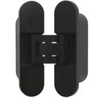 Onzichtbaar scharnier 3D verstelbaar 111x29mm zamak zwart