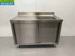 Evier en inox à portes coulissantes Premium-line 120 cm, Verzenden