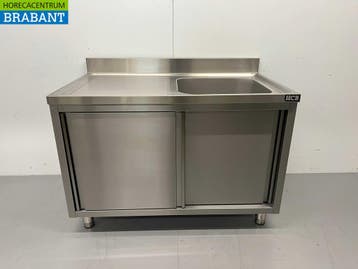 Evier en inox à portes coulissantes Premium-line 120 cm, Verzenden