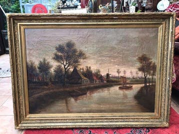 Nederlandse school (XIX) - Rivierlandschap