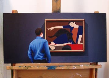 Gerard Boersma (1976) - The Blue Robe (painting of man, Antiquités & Art