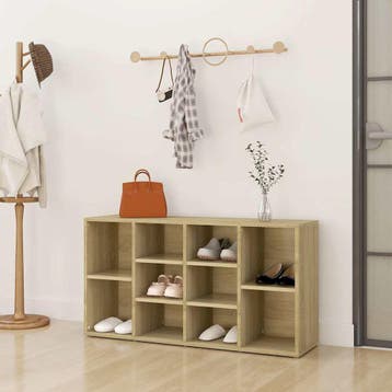 vidaXL Schoenenbank 103x30x55 cm bewerkt hout sonoma, Verzenden, Nieuw