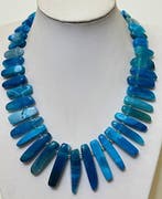Set van natuurlijke blauwe agaat uit Brazilië /1270 ct /