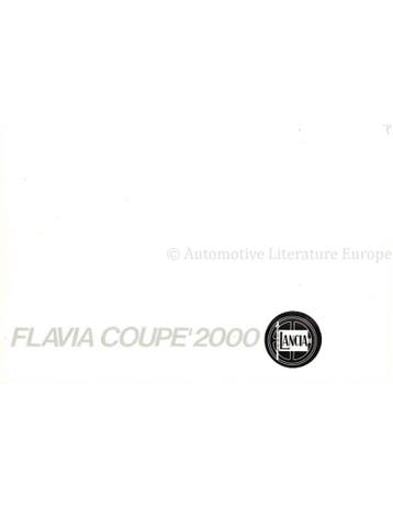 1969 LANCIA FLAVIA COUPÉ 2000 BROCHURE