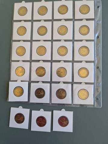 België. 2 Euro 2005/2022 (23 coins) (Zonder minimumprijs)