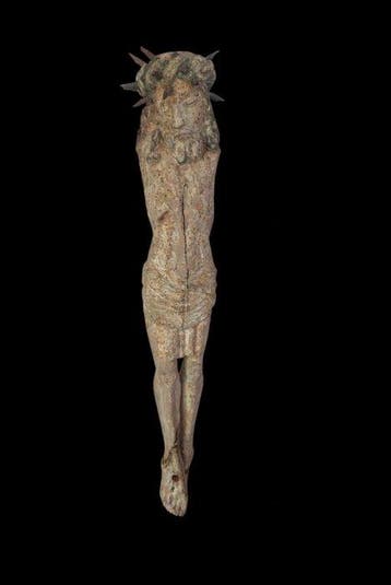Escuela alemana - sculptuur, Antigua talla Cristo alemán.