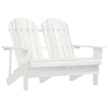 vidaXL Tuinstoel 2-zits Adirondack massief vurenhout wit, Verzenden, Nieuw