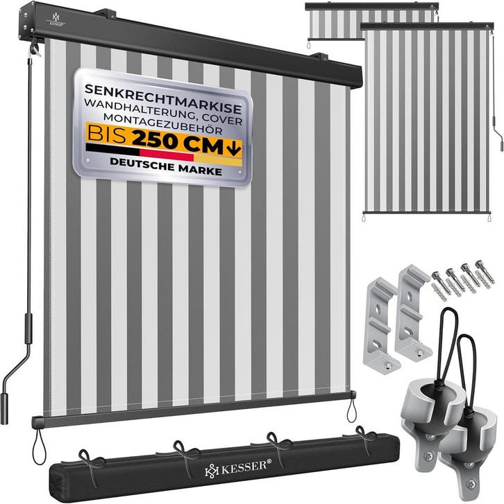 Klemluifel - Balkon luifel - Verticale luifel - 140x250 cm -, Tuin en Terras, Schaduwdoeken, Nieuw, Verzenden