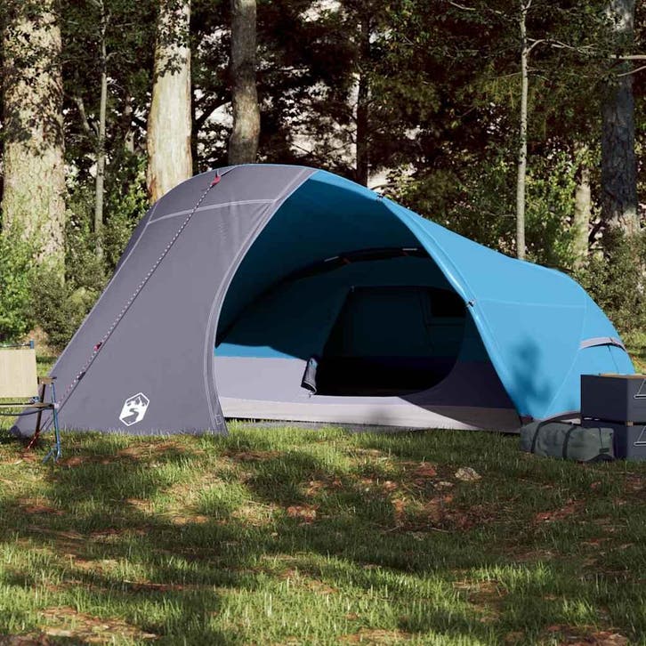 vidaXL Koepeltent 4-persoons waterdicht blauw, Caravans en Kamperen, Tenten, Nieuw, Verzenden
