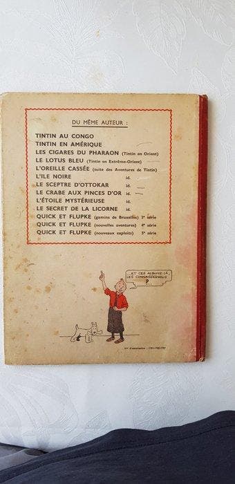 Tintin T7 - LIle Noire N&B (A20) - EO couleur - 1 Album -, Nieuw