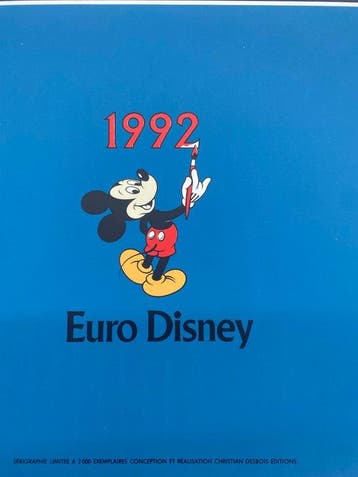 Donald Duck Walt Disney / Euro Disney 1992 – Sérigraphie, Nieuw