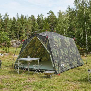 vidaXL Tunneltent 2-persoons Camouflage 185T Polyester met, Verzenden