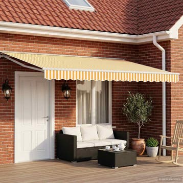 vidaXL Handbediende luifel met LEDs, Tuin en Terras, Verzenden, Nieuw