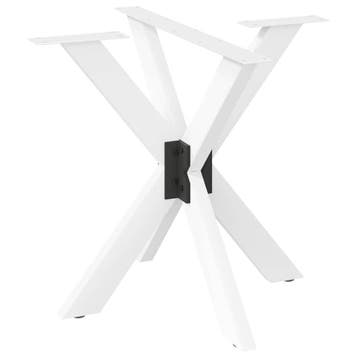 vidaXL Eettafelpoot spider vorm 85x85x(72-73) cm staal wit, Verzenden