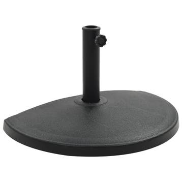 vidaXL Parasolvoet halfrond 15 kg polyresin zwart, Verzenden, Nieuw