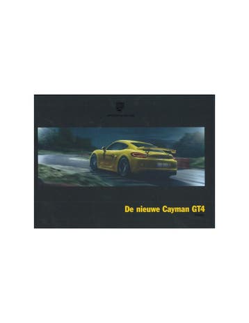 2015 PORSCHE CAYMAN GT4 HARDCOVER BROCHURE NEDERLANDS