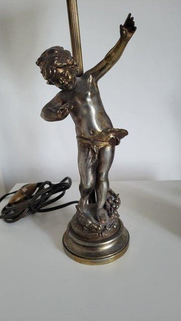 Muller Frères - Moreau - Bureaulamp - Brons, Glas - Paar, Antiquités & Art