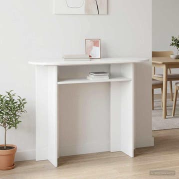 vidaXL Wandtafel Hoogglans Wit 100 x 39,5 x 75 cm Bewerkt, Verzenden, Nieuw
