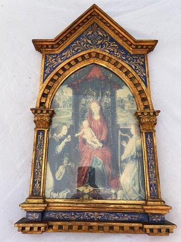 Lijst - Hout - Prachtige unieke lijst - Madonna met Kind -
