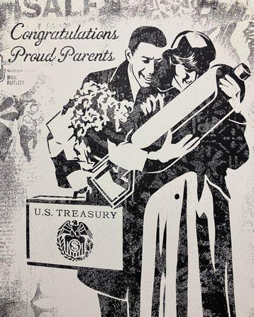 Shepard Fairey (OBEY) (1970) - Proud Parents - Stencil