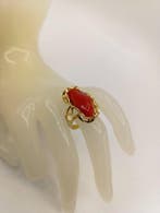 Zonder minimumprijs - Ring Zilver, corallo Corsica extra, Nieuw