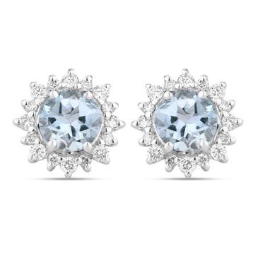 Ensemble de bijoux 2 pièces - 14 carats Or blanc - 1.06ct., Bijoux, Sacs & Beauté, Bijoux anciens