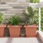 vidaXL Vierkante Bloempot 24 pcs Baksteenrood 38 x 38 x 30, Verzenden, Nieuw