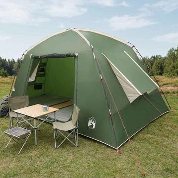 vidaXL Huisje Tent met dak Groen 300 x 210 x 156 cm, Verzenden, Nieuw