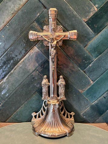 Art nouveau Croix - Plaqué(e) argent - 1910-1920 - Croix