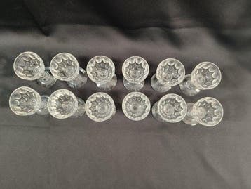 Val Saint Lambert - Verre à vin (12) - Nestor - Cristal, Antiquités & Art