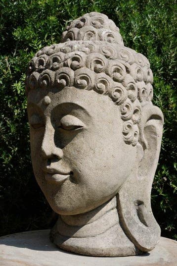 Statua Testa del Buddha in Pietra Arenaria – Bali, XX secolo
