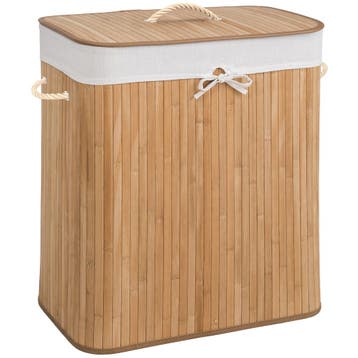 tectake Wasmand incl. waszak - 100 L, beige, Verzenden, Nieuw