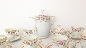 Bernardaud & Co. Limoges - Service à thé (15) - Porcelaine -