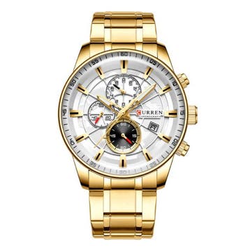 Staal Luxe Horloge - Bandje Analoog Kwarts Roestvrij Uurwerk, Verzenden
