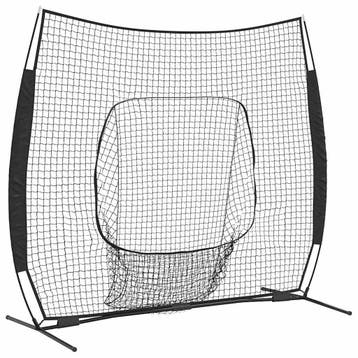 vidaXL Honkbaloefennet Zwart 250 x 106 x 209 cm Polyester, Sport en Fitness, Honkbal en Softbal, Verzenden, Nieuw