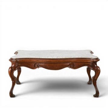 Table basse - Noyer, Marbre