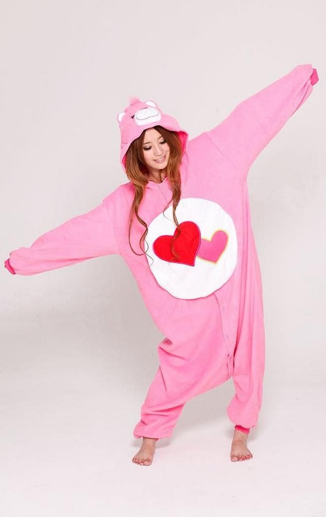 Onesie Troetelbeer Roze Hartjes 128-134 Troetelbeertjes Pak, Kinderen en Baby's, Carnavalskleding en Verkleedspullen, Meisje, Nieuw