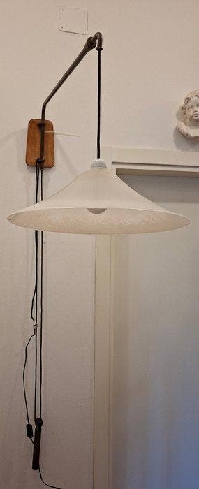 Wandlamp - Wandgemonteerde schuifboog - Messing, Plastic, Antiek en Kunst