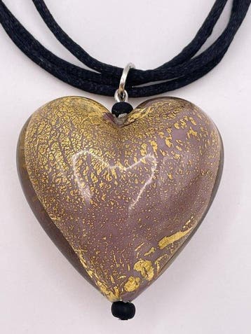 24 karaat - Murano-glas, Geel goud - Ketting met hanger -