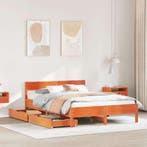 vidaXL Bed met matras massief grenenhout wasbruin 140x190 cm, Huis en Inrichting, Verzenden, Nieuw