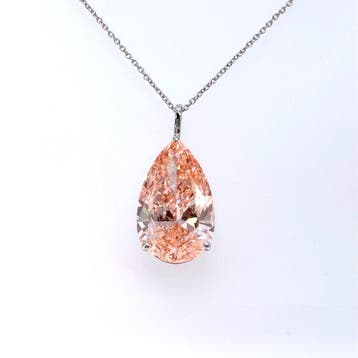 Collier - 14 carats Or blanc - 10.03ct. tw. Rose Diamant, Nieuw