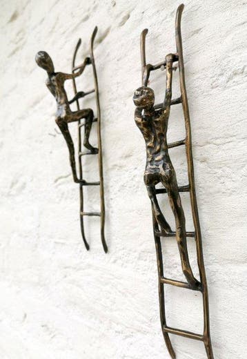 Beeldje - Ladders (2) - Brons