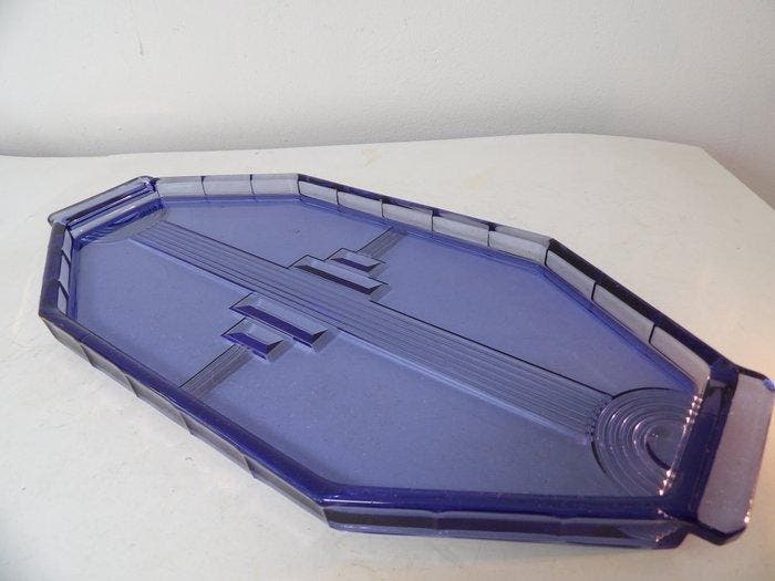 Val Saint Lambert - Charles Graffart - Plateau de service -, Antiquités & Art, Art | Objets design