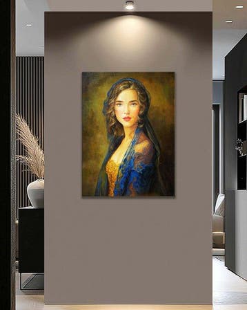 Matteo - Blue Veil and Gold, Antiek en Kunst
