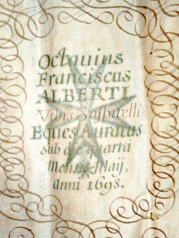 Papa Innocenzo XII - Diploma conferito da Alessandro Sforza
